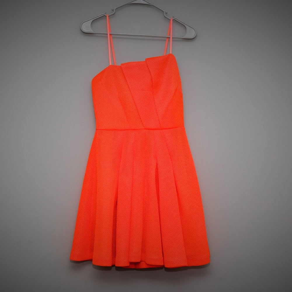 ASOS Orange Spaghetti Strap Asymmetrical Dress